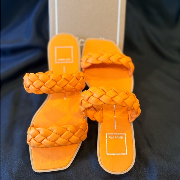 Dolce Vita Indy Slide Sandal in Orange - Size 6 NWT - Picture 1 of 8